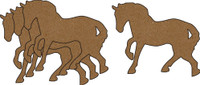Horse Chipboard Embellishments - Pack of 4