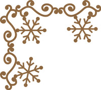 Swirl Border with Snowflakes 2 pack - Chipboard Embellishment