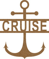 Anchor with text Cruise - Chipboard Embellishment