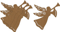 Angel with Trumpet Small 4 Pack - Chipboard Embllishment