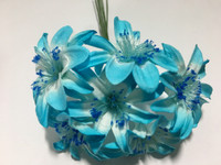 Turquoise Paper Flower #8098