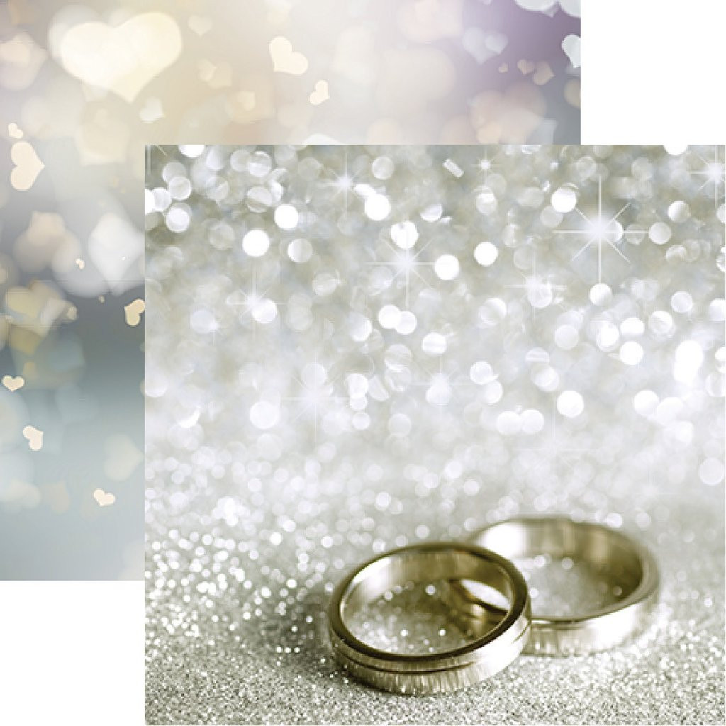 Wedding Rings Reminisce Double Sided 12 x 12 Paper Want2Scrap