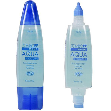 Dual applicators in one ergonomic dispenser. Pen tip for small areas or fine line of glue and broad tip for large areas. Strong permanent bond that goes on clear and dries clear. Ideal for embellishments, photos, cardstock, poster board and much more.



Acid-free and photo-safe

Washable

Will not leak or clog