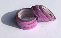 Washi Tape 1/4 Inch 10 Pack - Pink Glitter