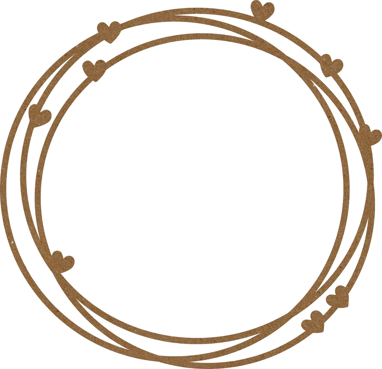 intertwined heart frame chipboard