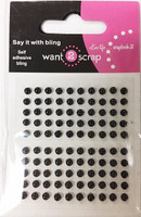 Baby Bling - Black Pearls - 100 count - 2.5 mm
