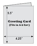 A2 SCORED GREETING CARDS- 25 CARDS & ENVELOPES PER PACK
