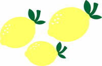 Lemons Set of 3 - Laser Die Cut