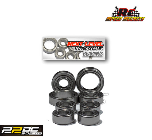 Rc Speed Secrets "Next Level" Hybrid Ceramic Wheel Bearings
Stainless  for 22S No Prep Drag Roller