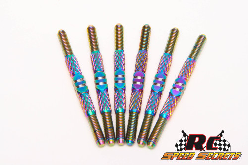 RCSS AE SR10 Dirt Oval Racer 3.5mm TEXTURED Titanium Turnbuckle Set Bada Bling