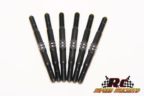 RCSS Beastmode Pro-Cut Deep Channel 3.5mm HD Diameter Titanium Turnbuckles - 80mm Length "Pairs" (Black)