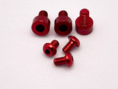 GHOST / 4 Pole Performance Drag Motor Screws- 6 pcs   RED