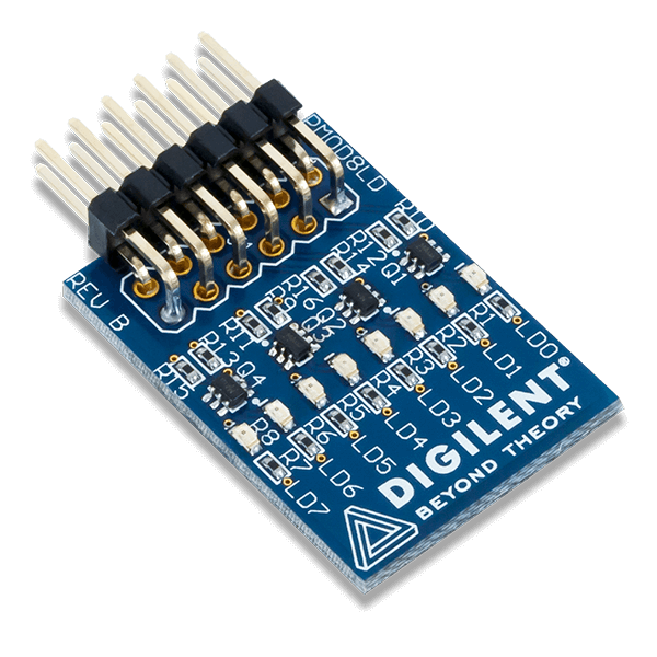 Pmod 8LD │ 8 個高亮度 LED 模組 │ GPIO