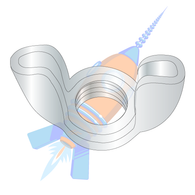1/2-13 Stamped Wing Nut Zinc
