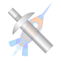 1/4 x 1-3/8 Brazier Head Masonry Aluminum Rivet