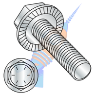 1/2-13 x 1-1/4 Serrated Indent Hex Flanged Washer Full Thread Grade 8 w/Head Markings Zinc