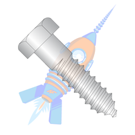 1/2 x 1-1/2 Hex Lag Screw 18-8 Stainless Steel