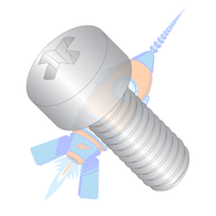 1/4-20 x 1-1/2 Phillips Fillister Machine Screw Fully Threaded 18-8 Stainless Steel