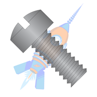 1/4-20 x 3/4 Slotted Fillister Head Machine Screw Fully Threaded Black Oxide