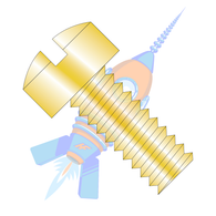 10-32 x 1/2 Slotted Fillister Head Machine Screw Fully Threaded Zinc Yellow