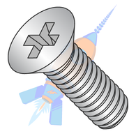1/4-20 x 1 Phillips Flat Machine Screw Fully Threaded 316 Stainless Steel