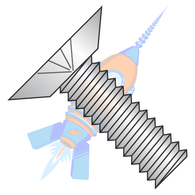1/4-20 x 1 Phillips Flat Undercut Machine Screw Fully Threaded 316 Stainless Steel