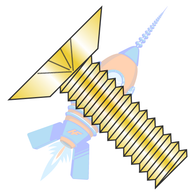 10-24 x 1/4 Phillips Flat Undercut Machine Screw Fully Threaded Zinc Yellow