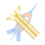 1/4-20 x 1-1/4 Slotted Flat Machine Screw Fully Threaded Zinc Yellow