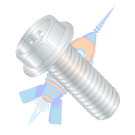 1/4-20 x 1 Phillips Indented Hex Washer Machine Screw Fully Threaded Zinc