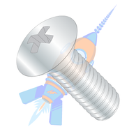 1/4-20 x 1 Phillips Oval Head Machine Screw Fully Threaded Zinc