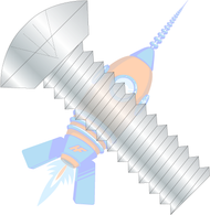 10-32 x 1/4 Phillips Oval Undercut Machine Screw Fully Threaded Zinc