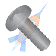 1/4-20 x 1/2 Combination Pan Head Machine Screw Fully Threaded Black Oxide