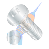 1/4-20 x 1/2 Pozi Drive Alternative Type 1A Recess Pan Mach Scr Fully Thrd Zinc