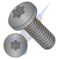 6-32 x 5/16 6 Lobe Pan Machine Screw Fully Threaded 18-8 Stainless Steel Black Oxide
