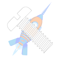 1-72 x 1/2 Slotted Pan Machine Screw Fully Threaded Nylon