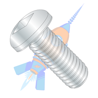 1/4-20 x 1/2 Square Pan Machine Screw Fully Threaded Zinc