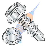 1/4-14 x 1 A/F.428-.437 HD Hgt.172-.190 Slot Indhxwash Serrate Self Drill Full Thread Zinc