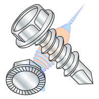 1/4-14 x 1-1/2 A/F.428-.437 Hd Hgt.172-.190 Unslot Ind Hexwash Serrate Self Drill F/T Zinc