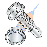 1/4-20 x 1 A/F.428-.437 Hd Hgt.208-.230 Unslot Ind Hexwash Serrate Self Drill F/T Zinc