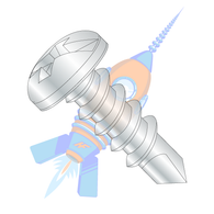 10-16 x 1 Combination(Slot/Phil) Pan Self Drill Screw Full Thread Zinc/