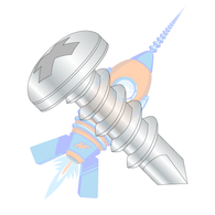 1/4-14 x 1-1/2 Phillips Pan Full Thread Self Drilling Screw Zinc