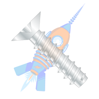 4-24 x 1/4 Phillips Flat 100 Degree Self Tapping Screw Type B Full Thread Zinc
