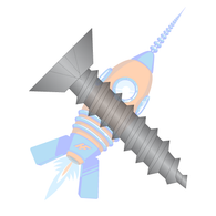 10-16 x 3/8 Phillips Flat Undercut Self Tapping Screw Type A B Fully Threaded Black Zinc And