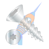 10-12 x 1 6 Lobe Flat Self Tapping Screw Type A Full Thread Zinc
