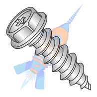 10-12 x 1 Phillips Indent Hexwasher Self Tap Screw Type A Full Thread 18 8Stainless Steel