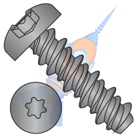 1/4-15 x 3/4 Six Lobe Pan High Low Screw Fully Threaded Black Oxide