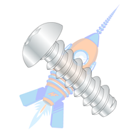 10-16 x 3/8 Phillips Round Self Tapping Screw Type B Fully Threaded Zinc