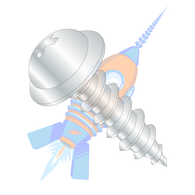 1/4-14 x 1 Phillips Round Washer Self Tapping Screw Type A Fully Threaded Zinc