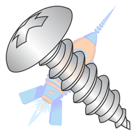10-16 x 1 Phillips Full Contour Truss Self Tap Screw Type A B Full Thd 410 Stainless Steel