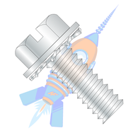 1/4-20 x 1-1/4 Slotted Hex Washer External Sems Machine Screw Fully Threaded Zinc